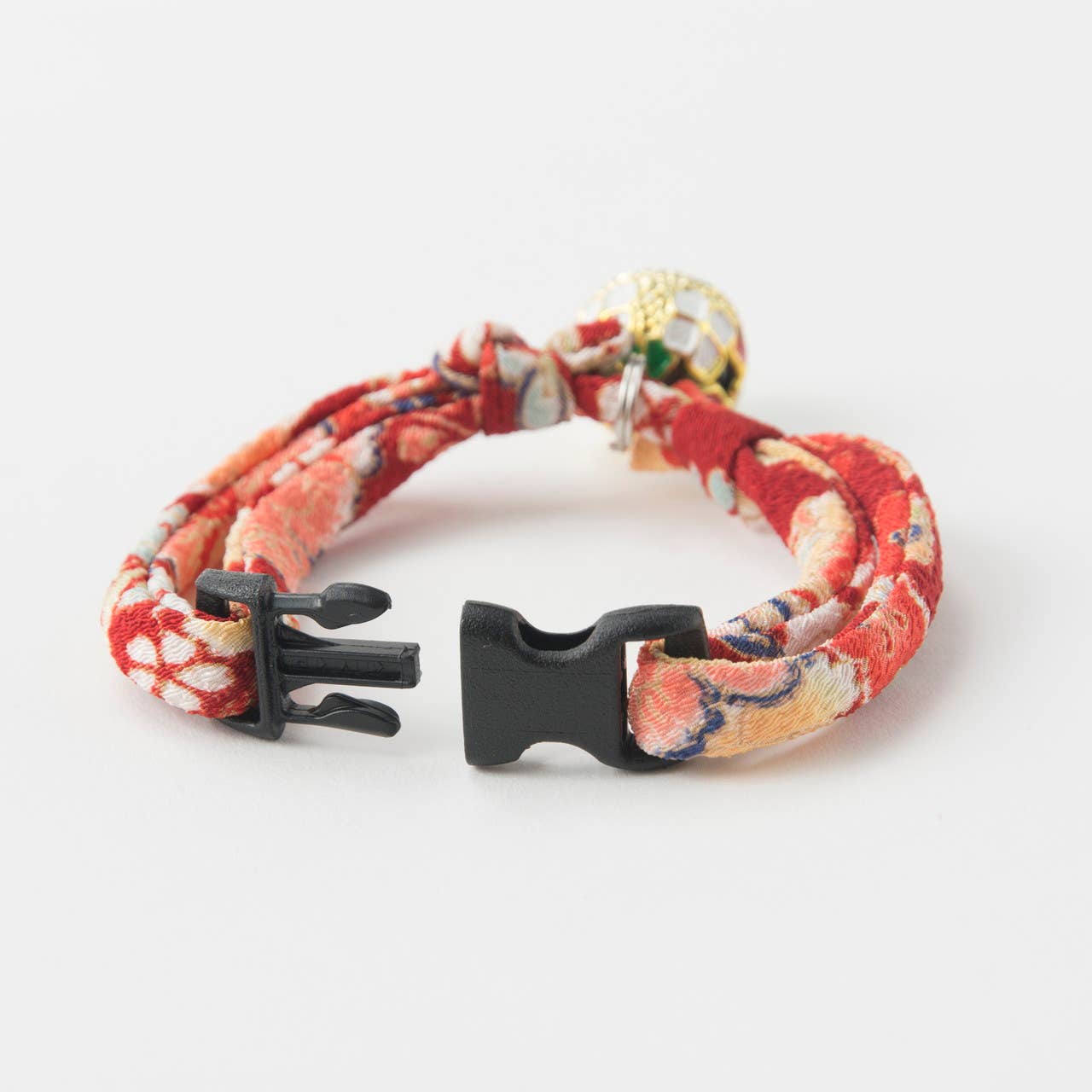 Chirimen Temari Dynasty Cat Collar (Red)