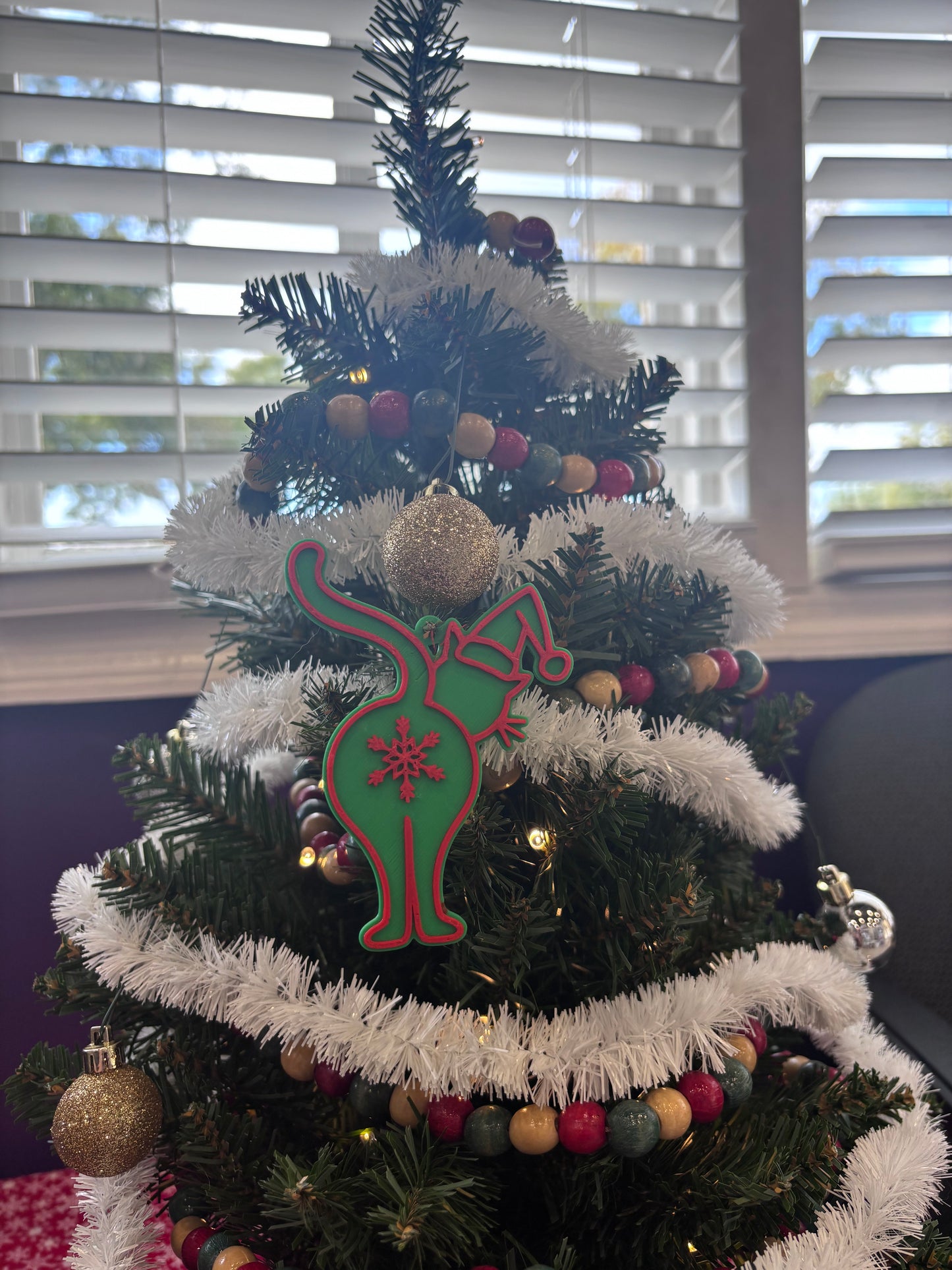 3D Printed Funny Cat Ornament