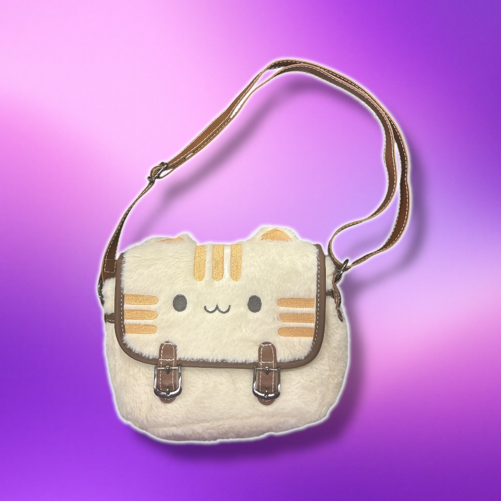 Kids Cat Plush Purse Bag