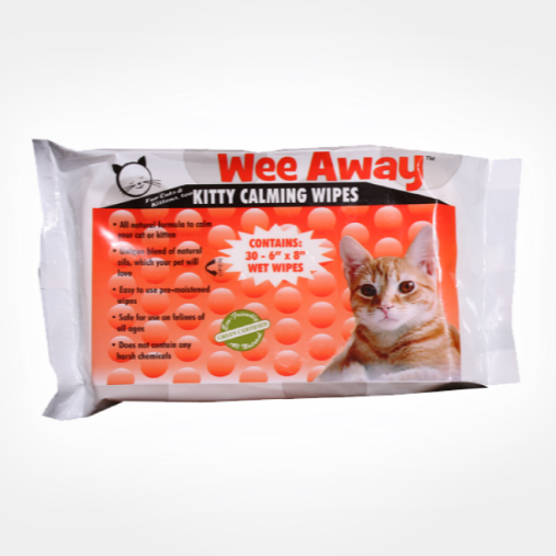 Wee Away Kitty Calming Wipes Travel Size (30)