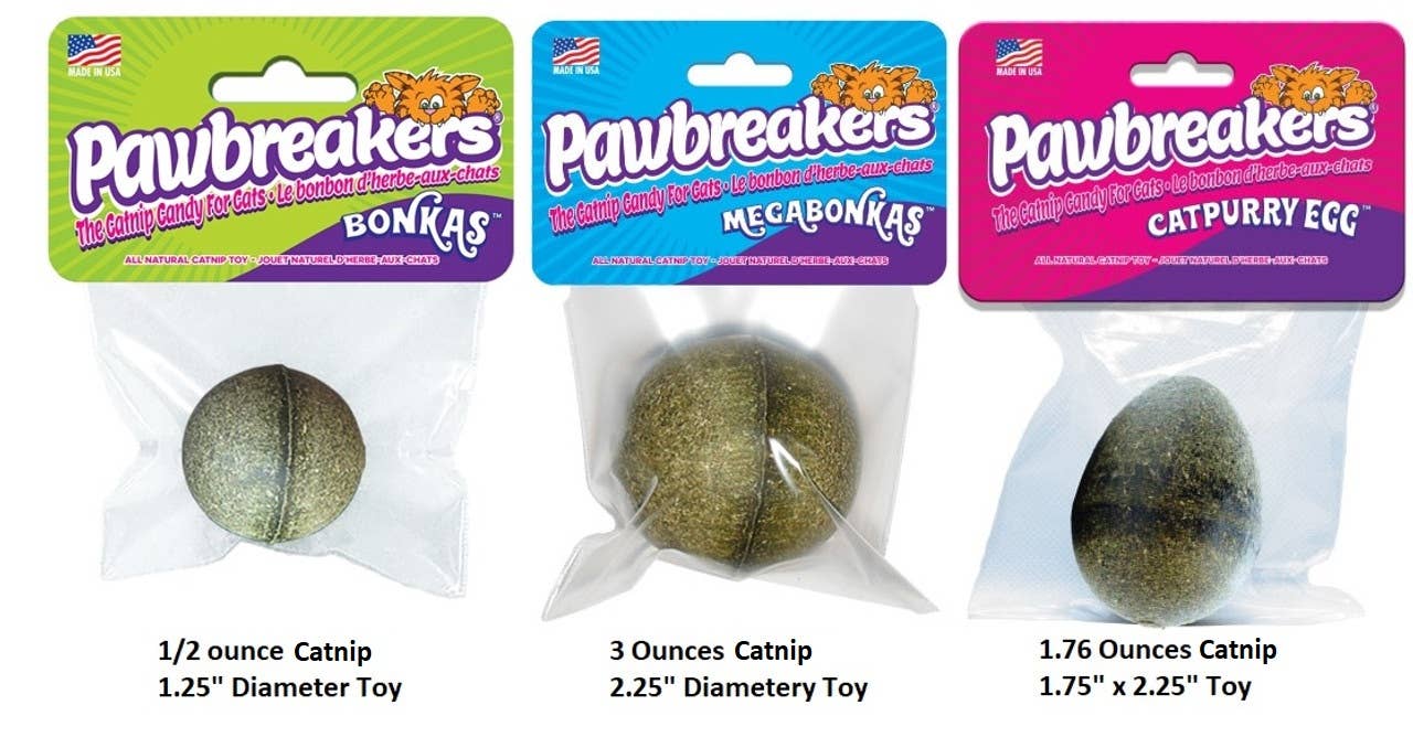 Bonkas by Pawbreakers - Catnip Candy Toy and Treat in One!