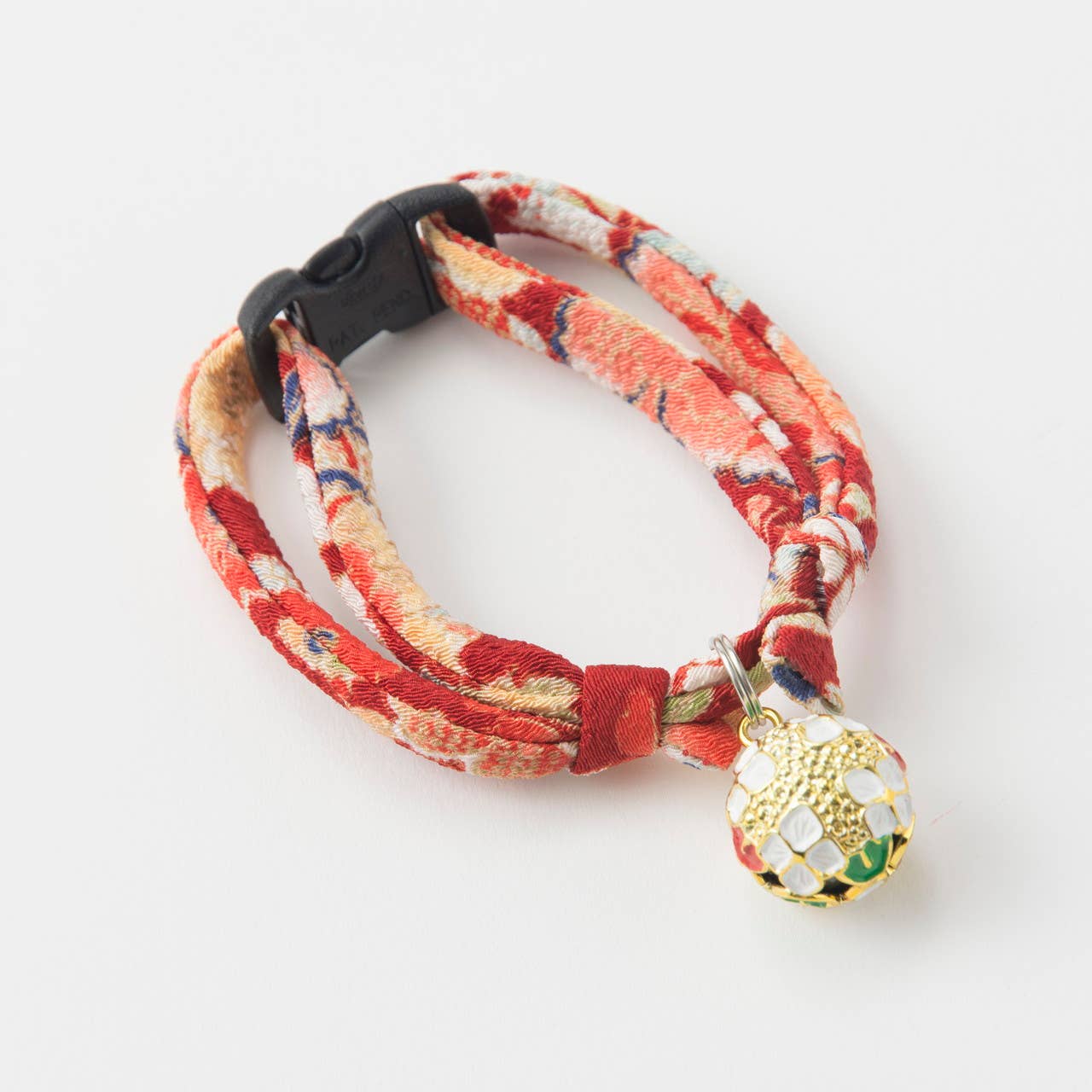 Chirimen Temari Dynasty Cat Collar (Red)