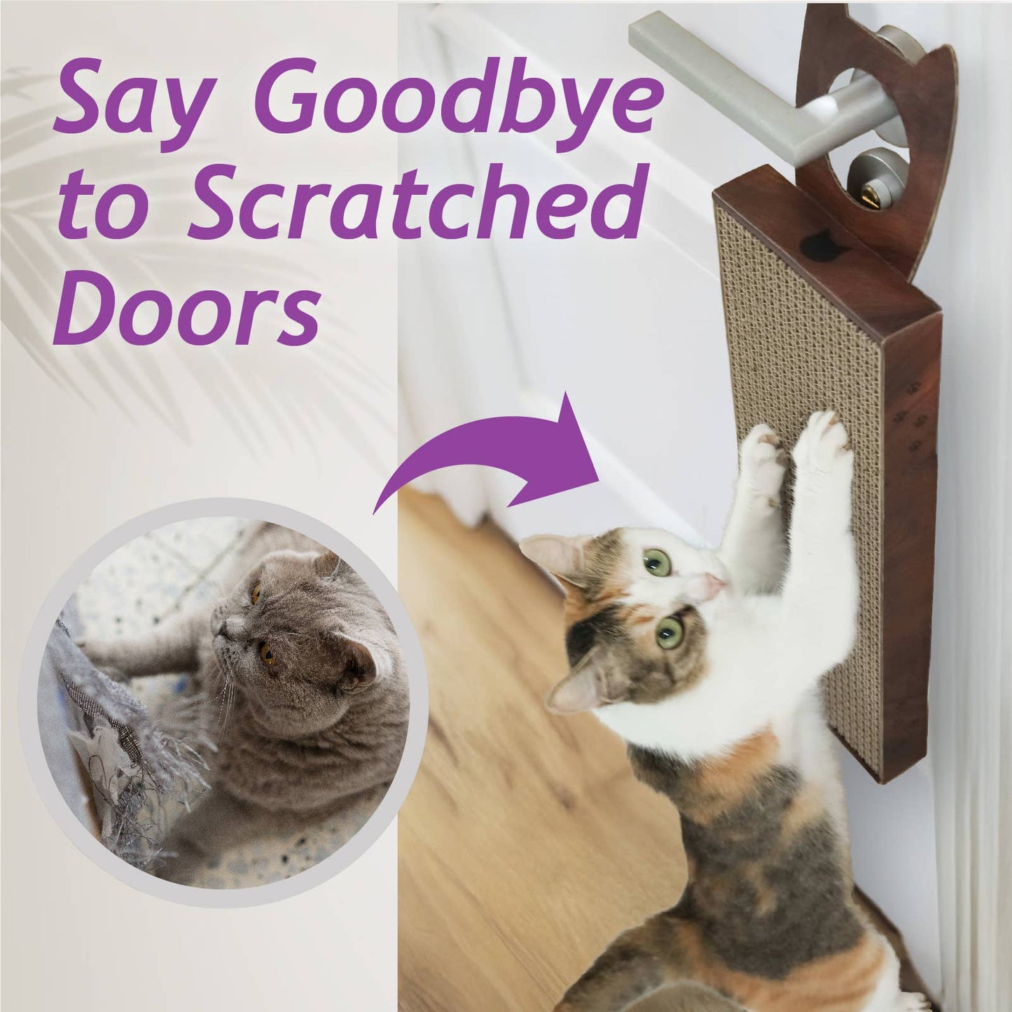 Hang & Scratch Doorknob Scratcher (Dark cherry)
