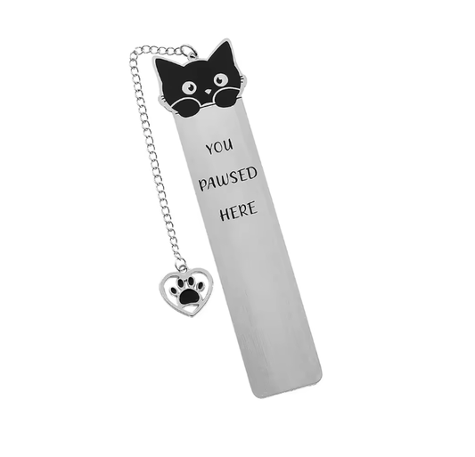 "You Pawsed Here" Peeking Cat Bookmark