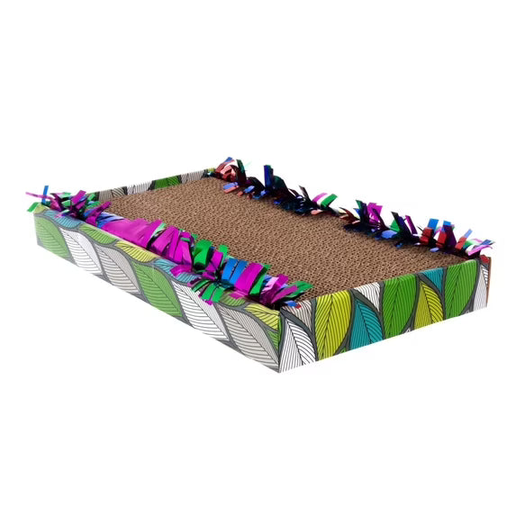 Corrugated Fancy Scratcher with Catnip