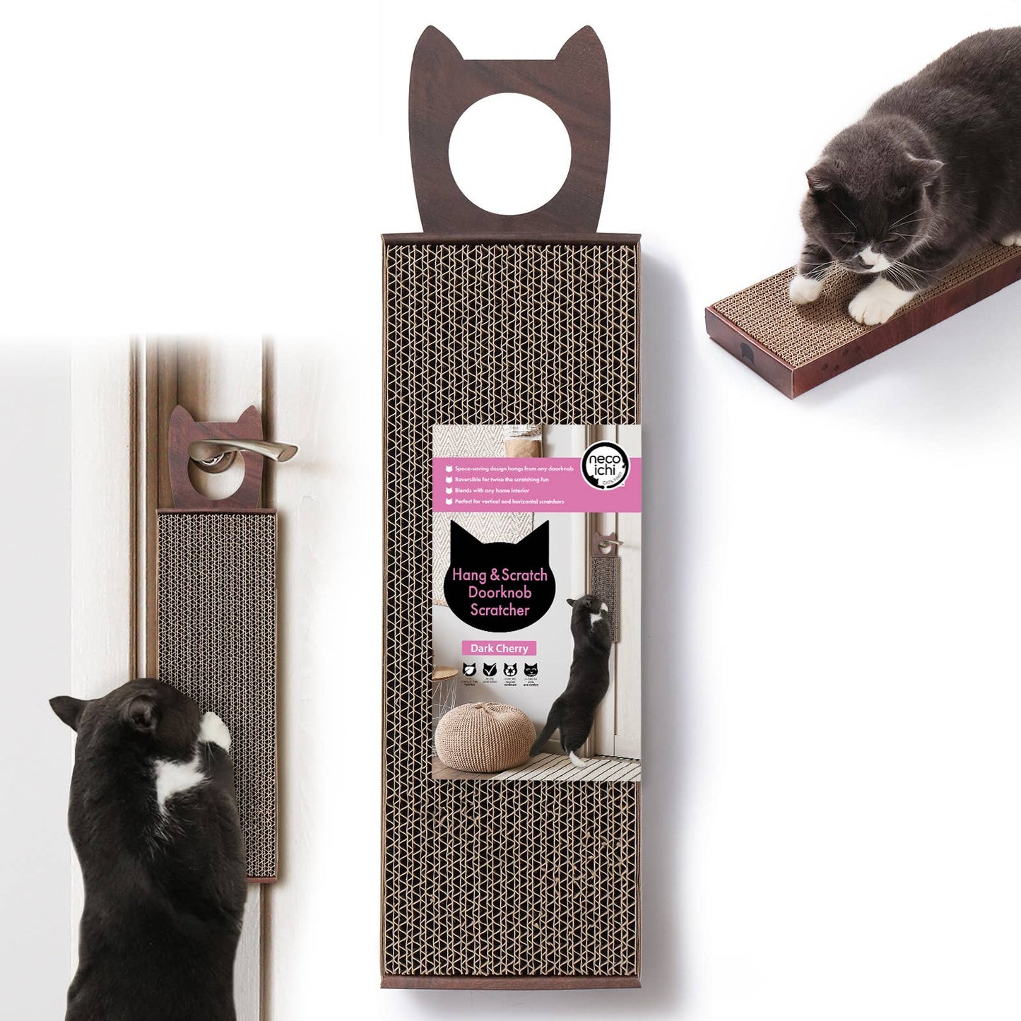 Hang & Scratch Doorknob Scratcher (Dark cherry)