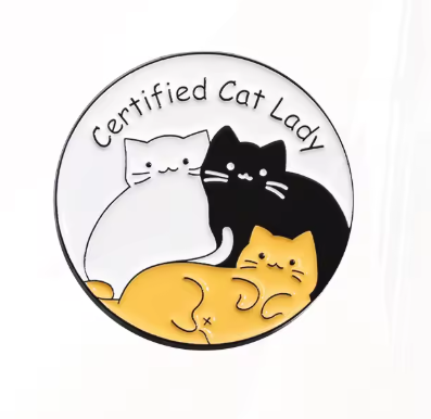 "Certified Cat Lady" Enamel Pin