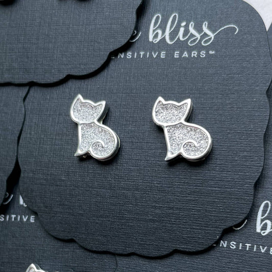 Druzy Kittens in Silver