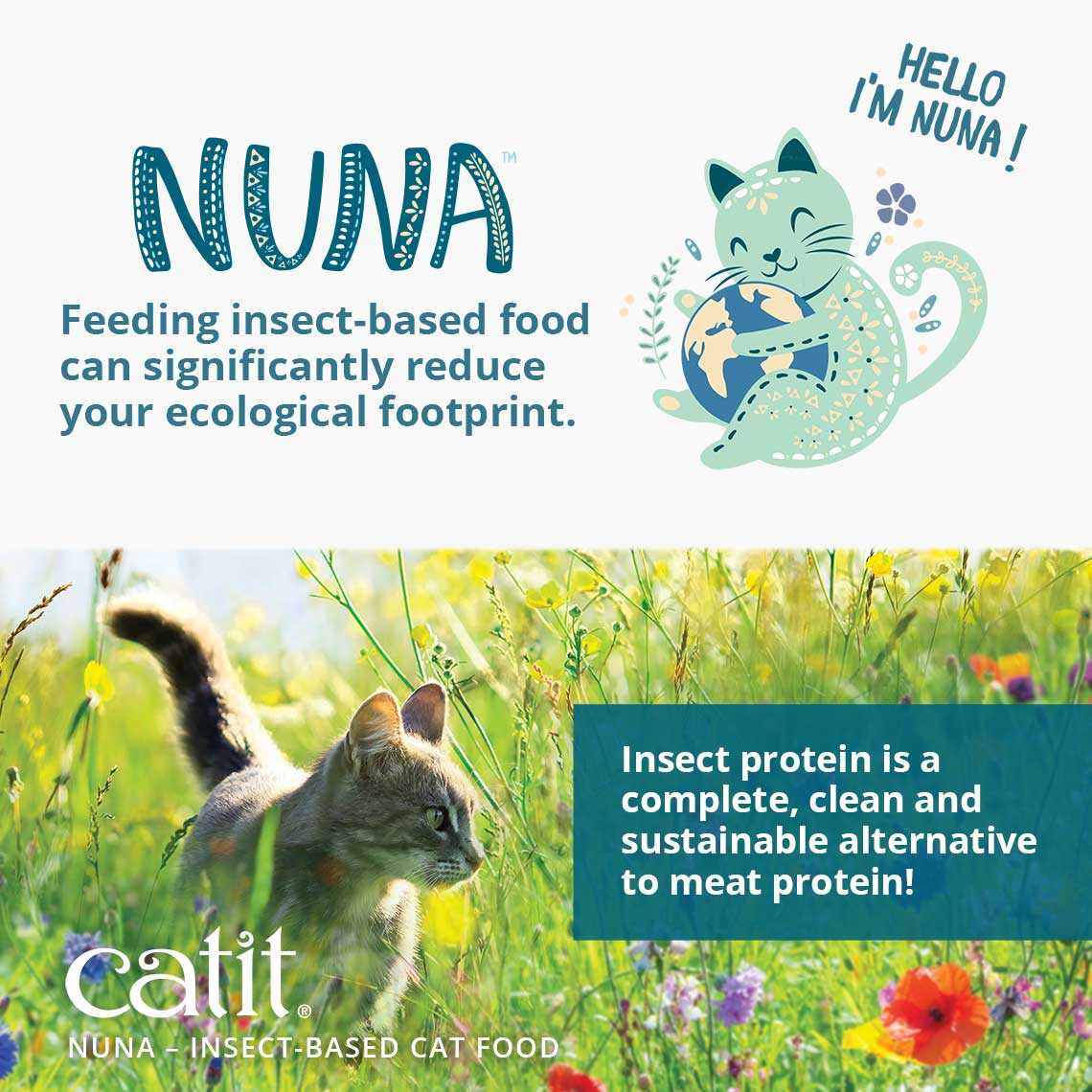 Catit Nuna Herring Recipe – Insect Protein-Based Cat Food - 5lb