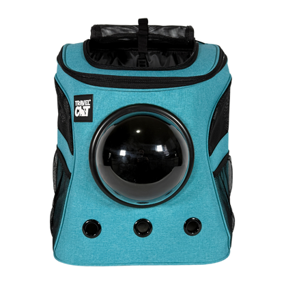 "The Fat Cat" Cat Backpack in Aqua - For Larger Cats