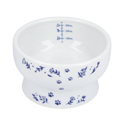 Raised Cat Water Bowl (Nordic Blue)