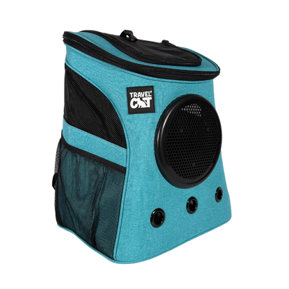 "The Fat Cat" Cat Backpack in Aqua - For Larger Cats
