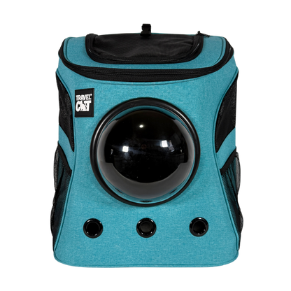 "The Fat Cat" Cat Backpack in Aqua - For Larger Cats