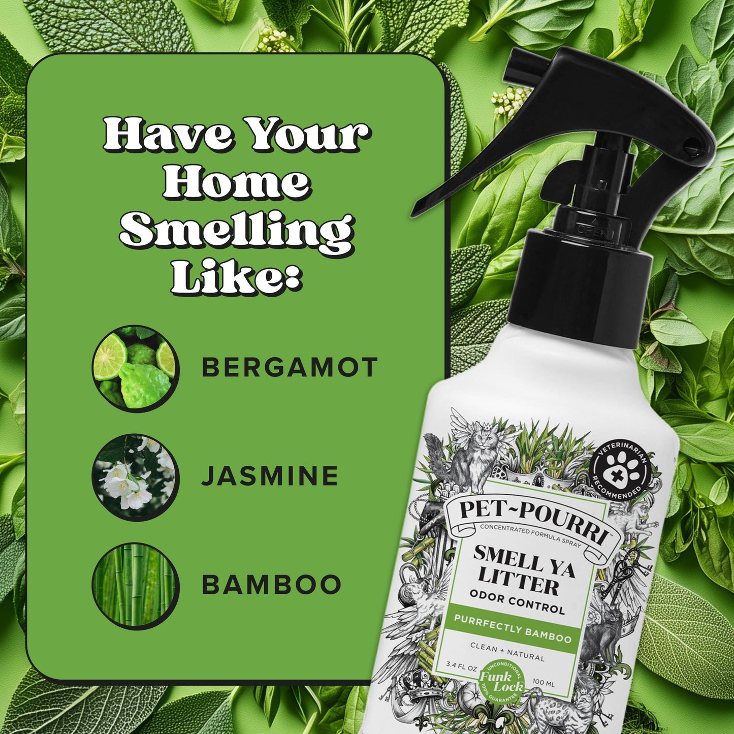 Pet~Pourri Smell Ya Litter Purrfectly Bamboo Odor Refresher