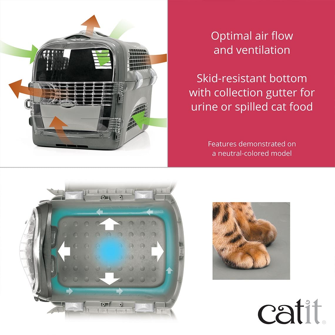 Catit Cabrio Carrier - Blue Gray