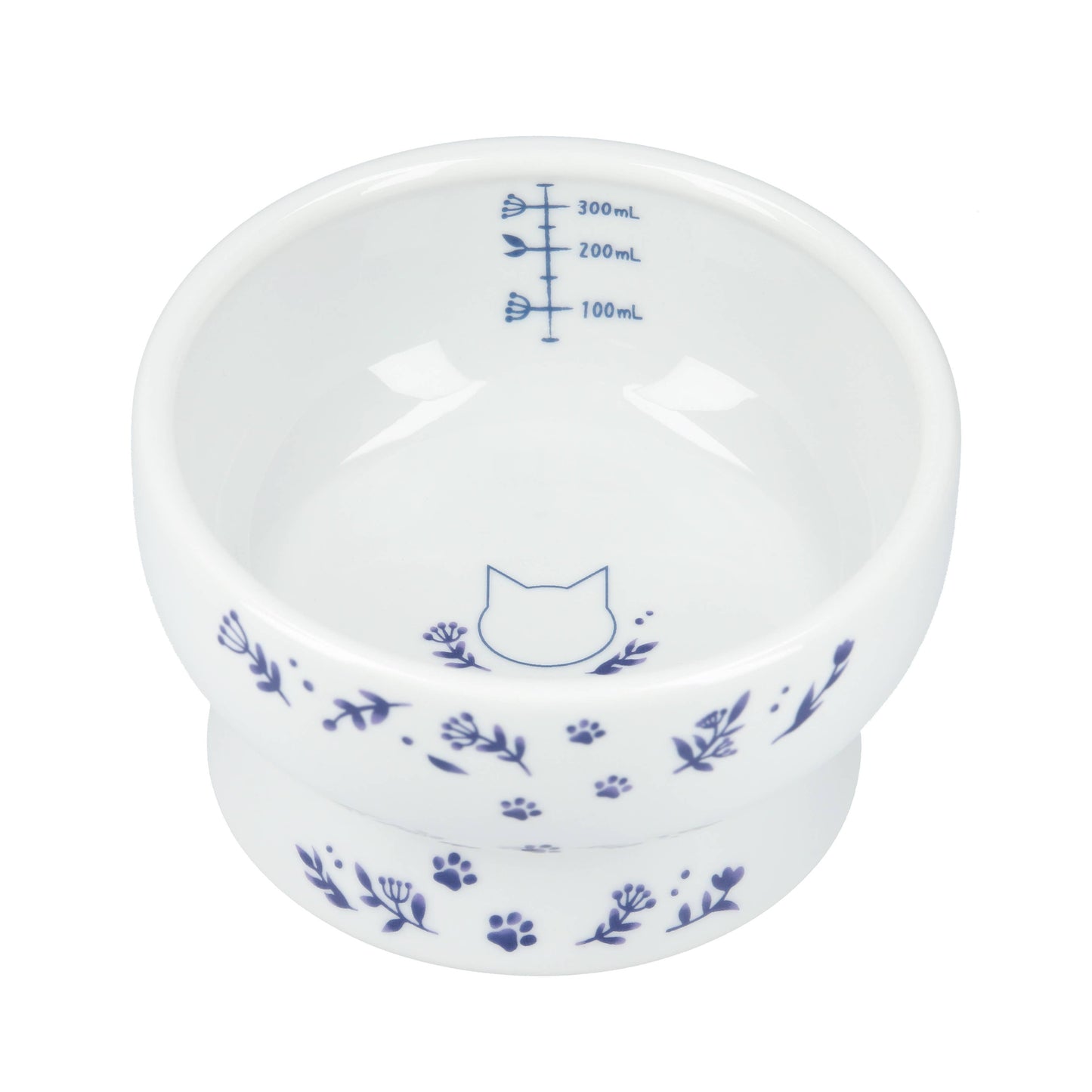 Raised Cat Water Bowl (Nordic Blue)