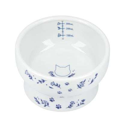 Raised Cat Water Bowl (Nordic Blue)