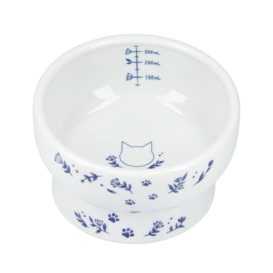Raised Cat Water Bowl (Nordic Blue)