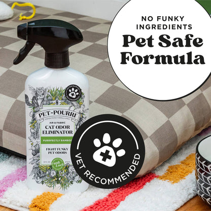 Pet~Pourri Cat Purrfectly Bamboo Air+Fabric Refresher 16oz