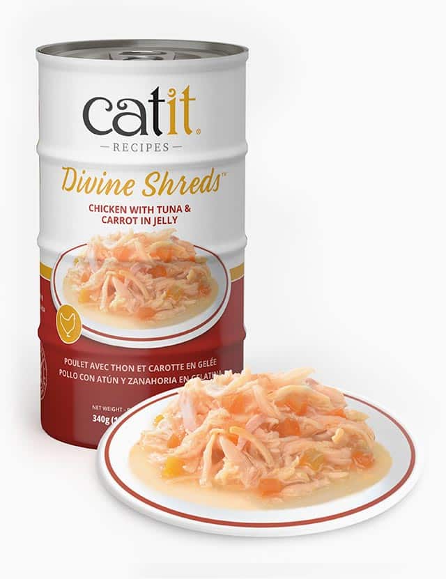 Catit Divine Shreds – Delicious meat shreds in savory jelly