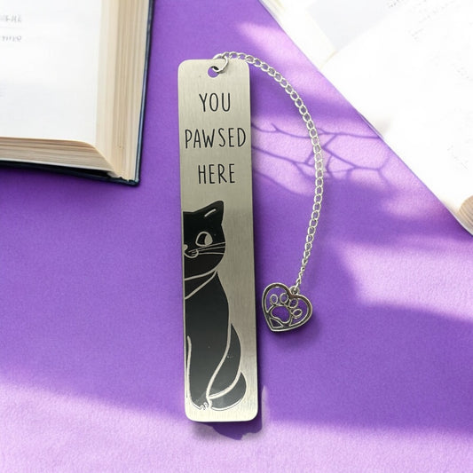 "You Pawsed Here" Metal Bookmark