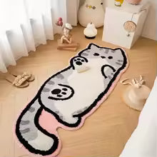 Playful Cat Rug (Gray)