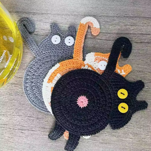 Woven Cat Coasters