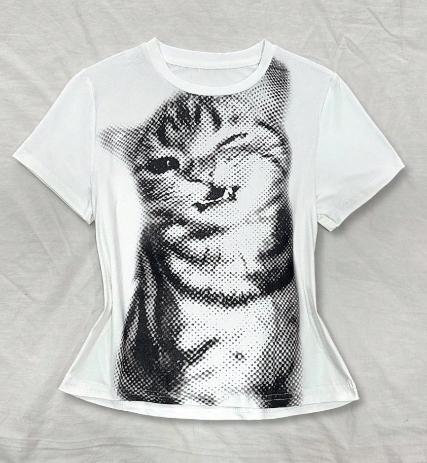 Y2k Meow Top