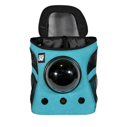 "The Fat Cat" Cat Backpack in Aqua - For Larger Cats