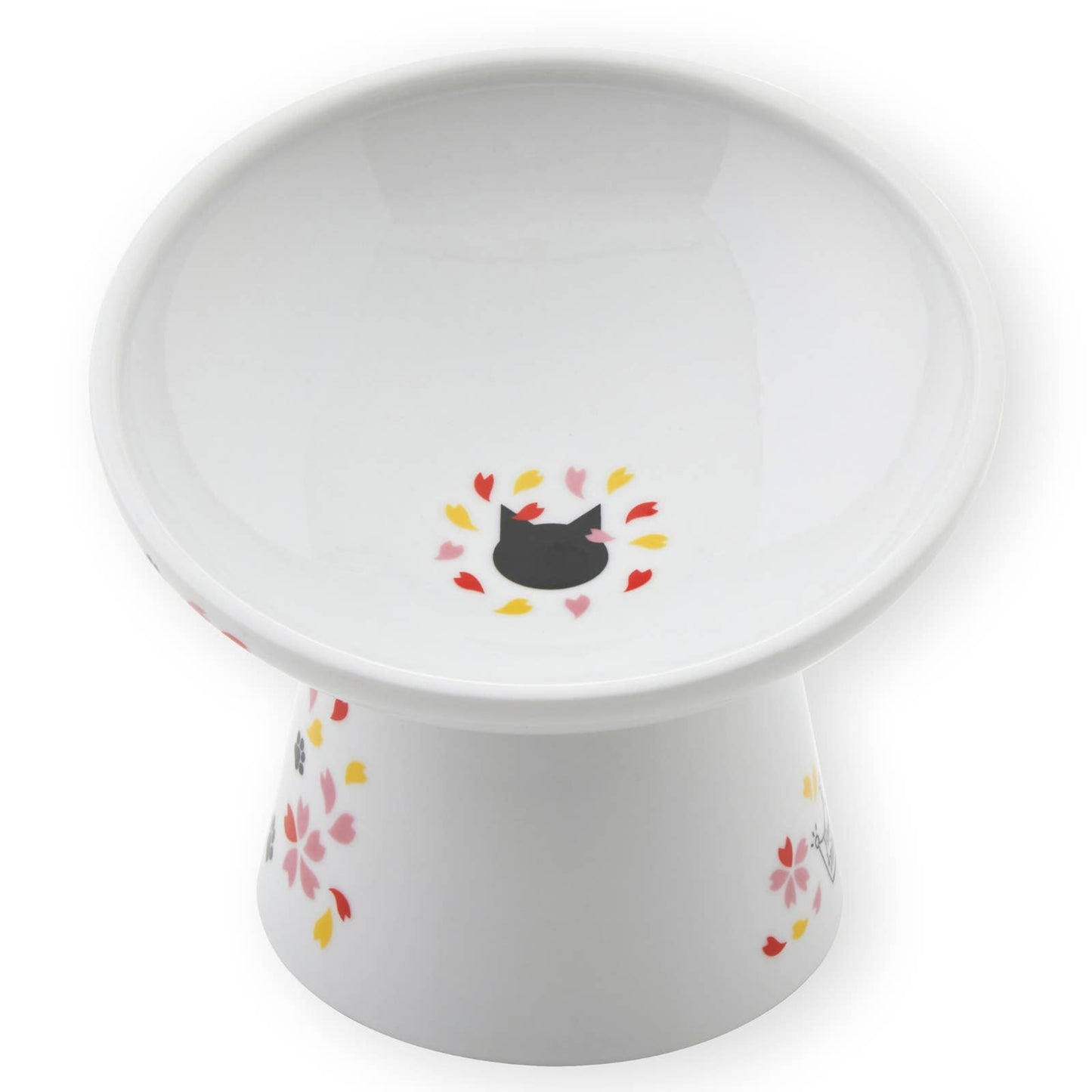 Tilted Stress Free Raised Cat Food Bowl (Sakura Edition)