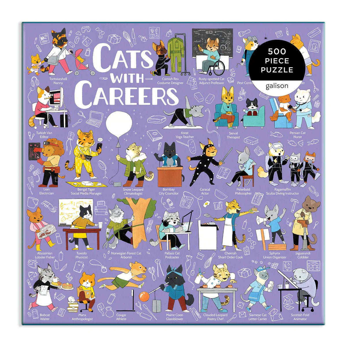 Cats With Careers 500 Piece Puzzle