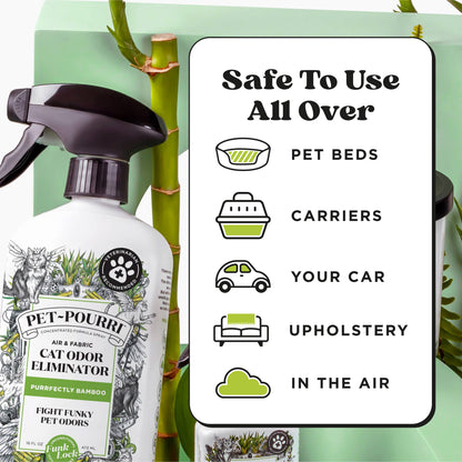 Pet~Pourri Cat Purrfectly Bamboo Air+Fabric Refresher 16oz