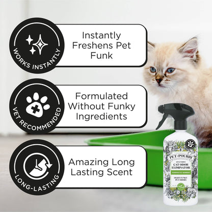 Pet~Pourri Cat Purrfectly Bamboo Air+Fabric Refresher 16oz