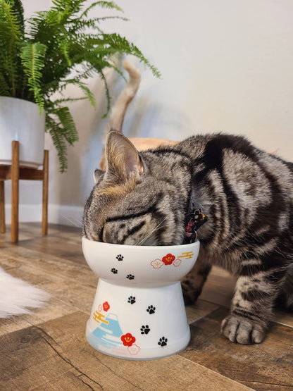 Raised Cat Food Bowl Large (Fuji Limited Edition)