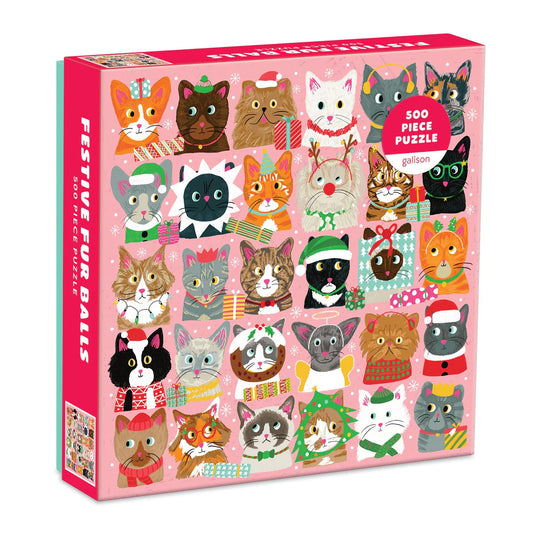 Festive Fur Balls 500 Piece Jigsaw Puzzle