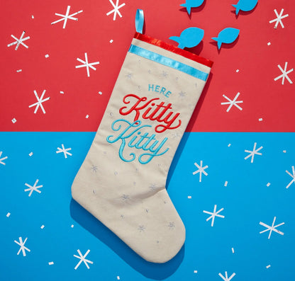 Here Kitty Kitty Holiday Stocking