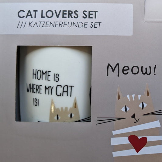 Cat Lover Gift Set | Mug and Cat Bowl