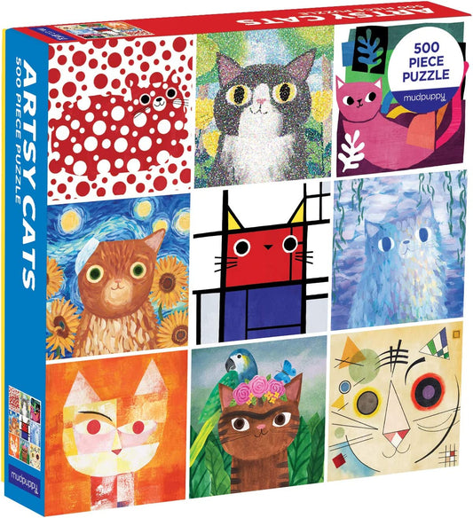 Artsy Cats 500PC Family Puzzle