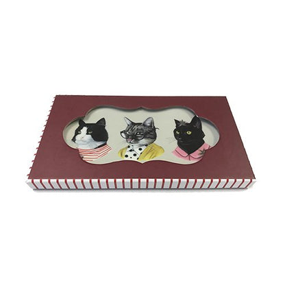 Berkley Bestiary Cat Portraits Rectangle Porcelain Tray