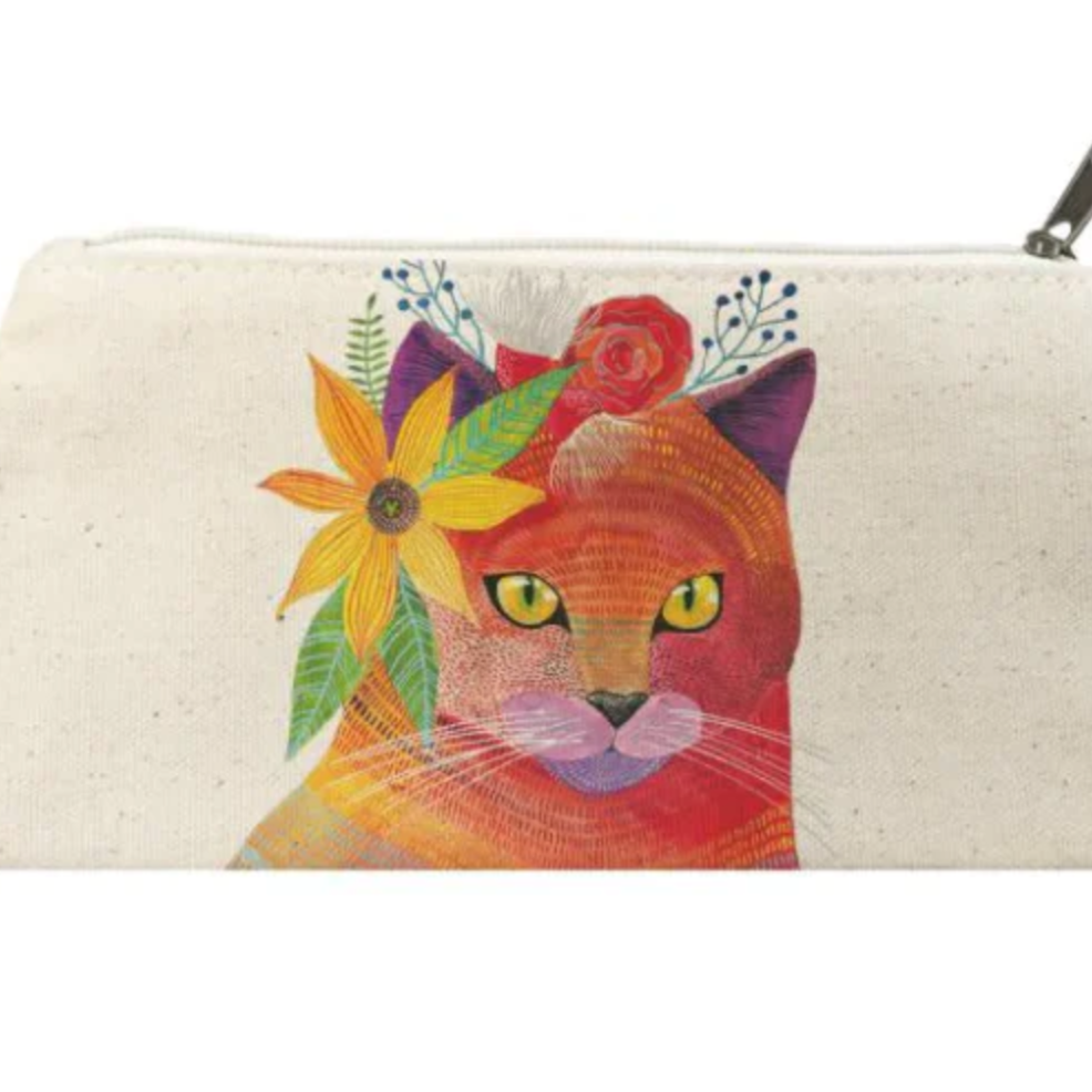 Cotton canvas cosmetic bag - Mandarine